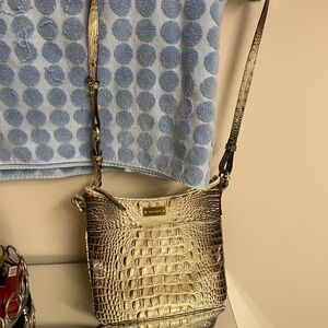 Brahmin Gold Crocodile Embossed crossbody.